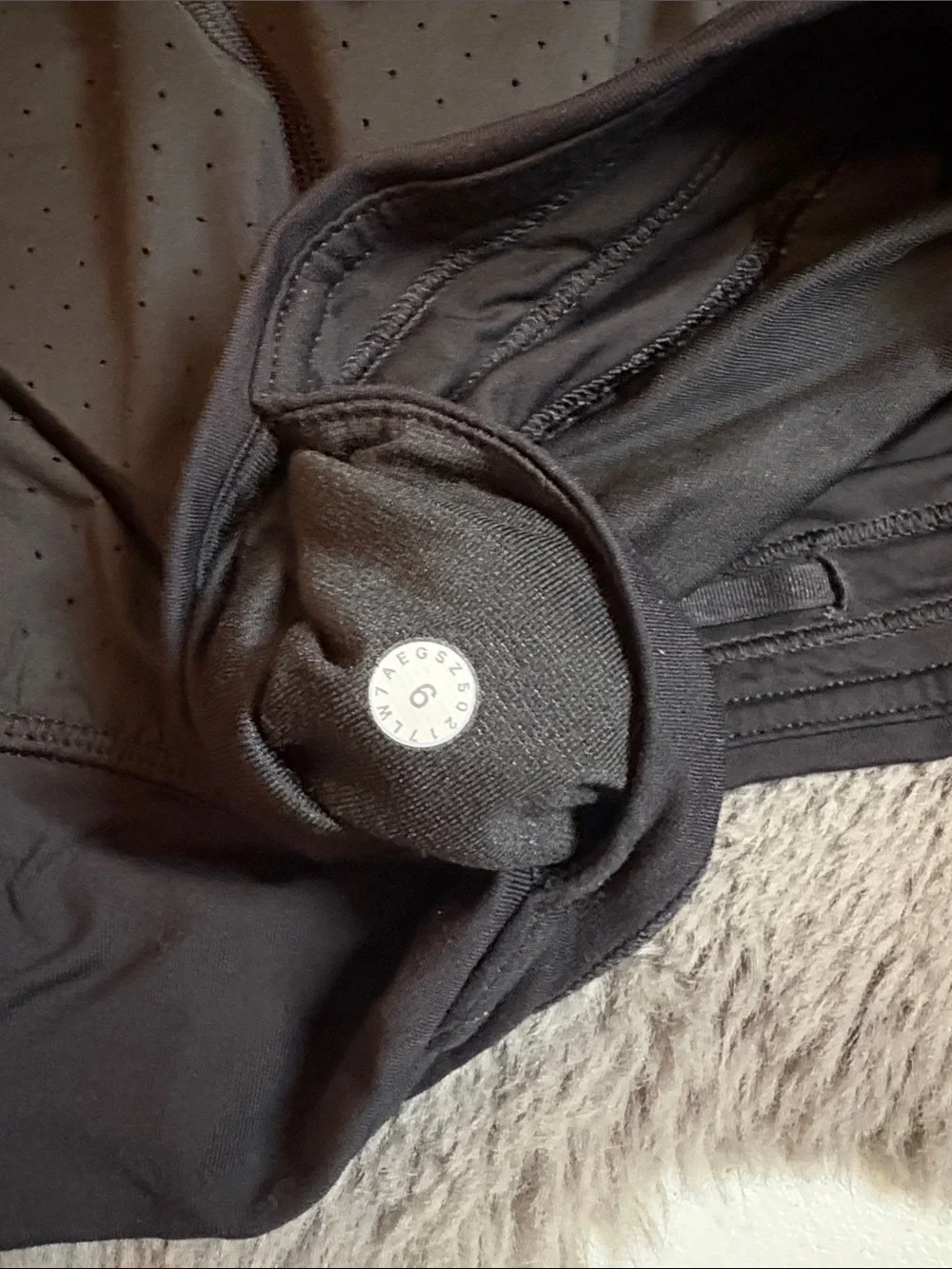 lululemon athletica Black Perforated Athletic Shorts Size 6